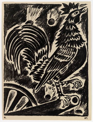 The French Rooster, 1914 (litho on paper)