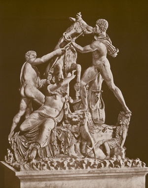 Napoli, Museo Nazionale, Toro Farnese (b/w photo)