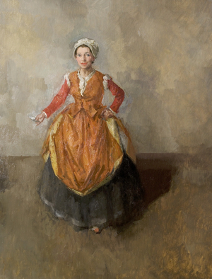 Angela Baddeley as Mrs Page, Stratford, 1955 (oil on canvas)