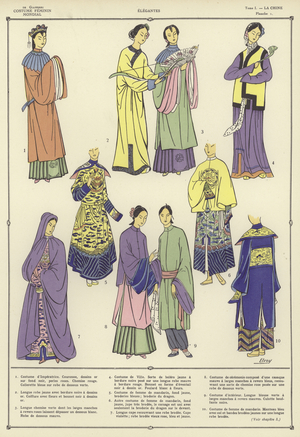 Costume Feminin Mondial (colour litho)