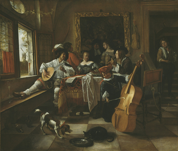 The Family Concert, 1666 (oil on canvas)