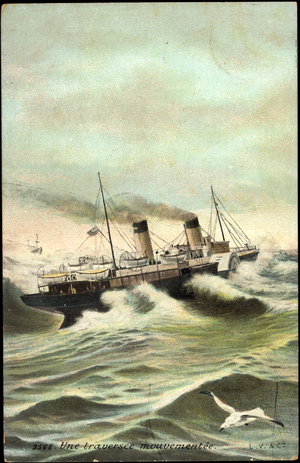 A hectic crossing, liner en route