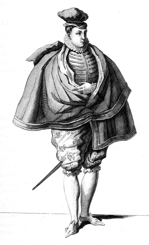 French vintage clothes XVI century Charles kingdom IX, King of France