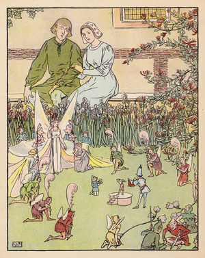 Illustration for Tom Thumb (colour litho)