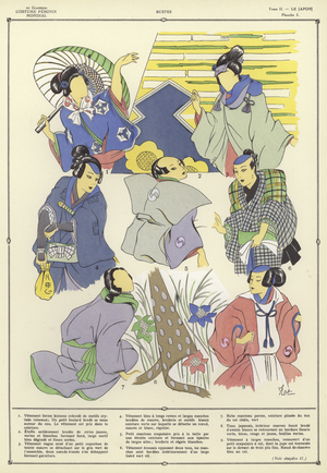 Costume Feminin Mondial (colour litho)