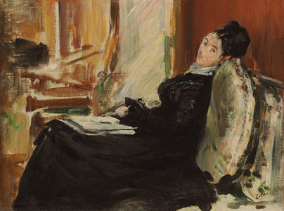 Young Woman with Book; Jeune femme au livre, c.1875 (oil on canvas)