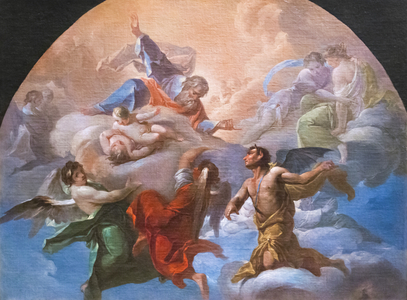 Satan before God, c.1750 (oil on canvas)