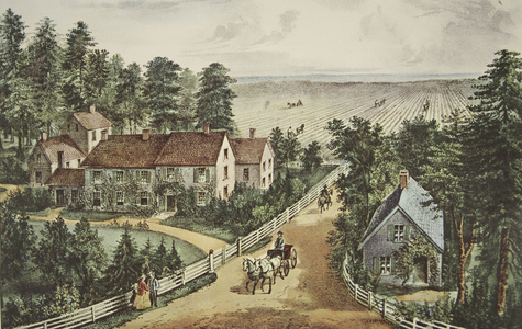 The Western Farmer's Home, pub. 1871, Currier & Ives (colour litho)