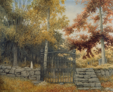 The Church Yard at Bråtebakken, 1909 (oil on canvas)