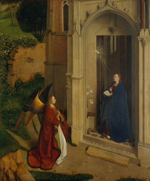 The Annunciation, c.1450 (oil on wood)