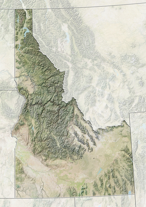 State of Idaho, United States, Relief Map