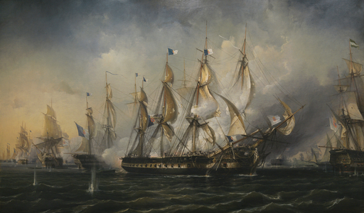 Portuguese Civil War, Naval Battle of Cape St.Vincent, 1842 (painting)