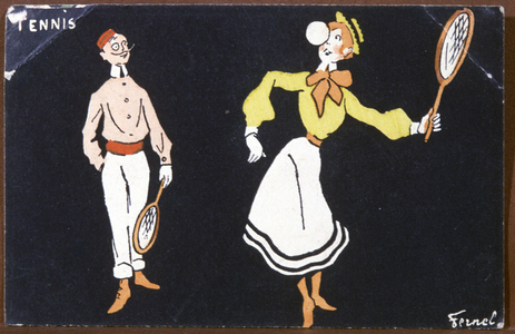 Tennis, early 20th century (illustration)