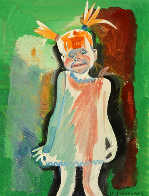 Portrait of Girl, 1972 (gouache on paper)