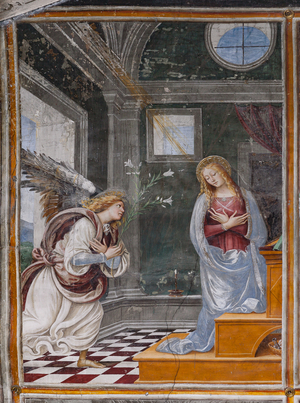 Detail of "The Annunciation", from "The life and the Passion of Christ", 1513 (fresco)