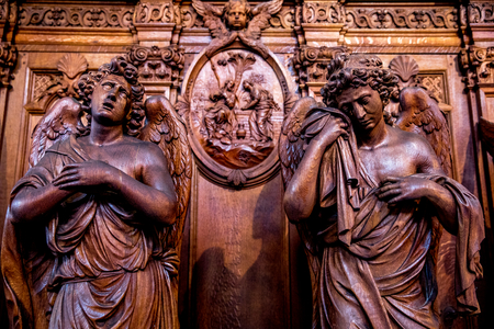 St Carolus Borromeus catholic church, Antwerp, Belgium. Stalls. (photo)