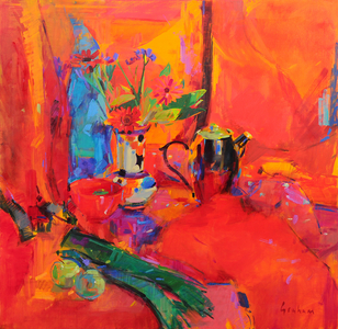 Red Still Life, 2021 (oil on canvas)