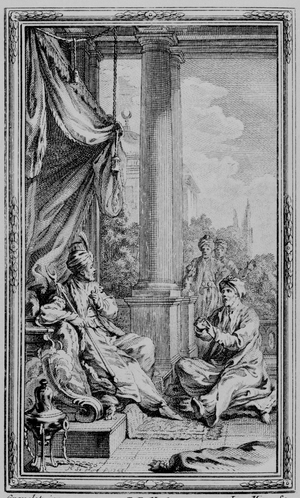 Melchisedech and Saladin, 1757 (engraving)