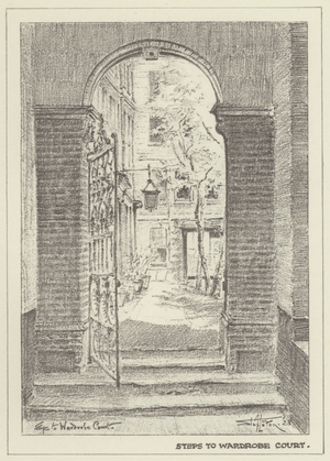 Steps to Wardrobe Court (litho)