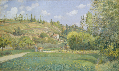 A Cowherd at Valhermeil, Auvers-sur-Oise, 1874 (oil on canvas)