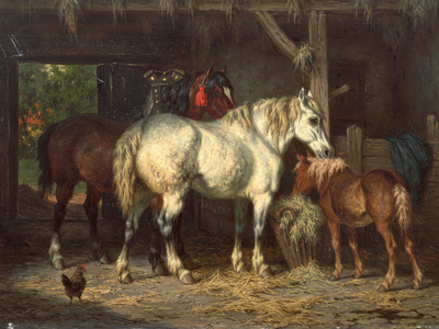 Horses in stable (painting)