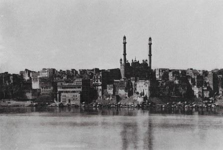 India: General View of Benares (b/w photo)