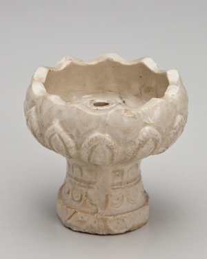 Small Incense Burner (buff stoneware, white glaze)