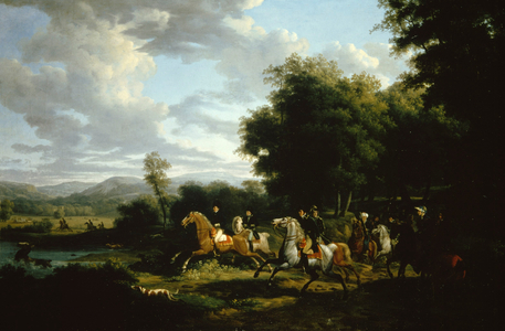 Napoleon and Members of His Court on Stag Hunt by Etienne Martinet