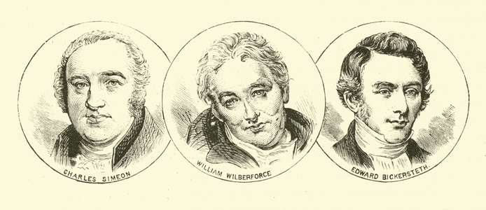 Charles Simeon; William Wilberforce; Edward Bickersteth (engraving)