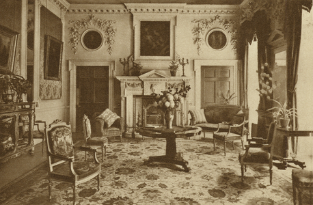 Drawing room at the Mansion House (b/w photo)