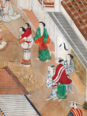 Osakazu Byobu - Japanese eight-panel folding screen (painting)