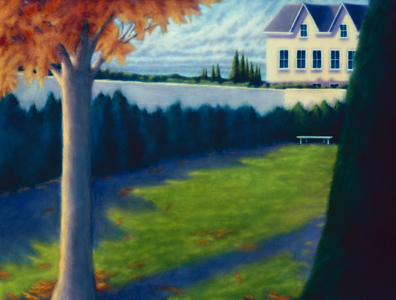 Garden Bench, 1985 (oil on canvas)