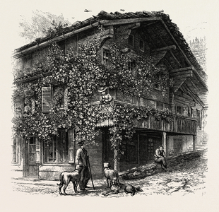 Chalet at Brienz, Bernese Oberland, Berner Oberland, Switzerland, 19th Century Engraving