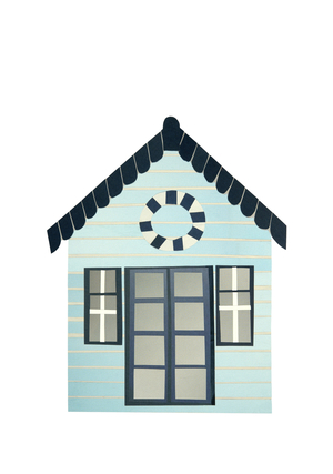 Beach hut, 2014 (cut paper)