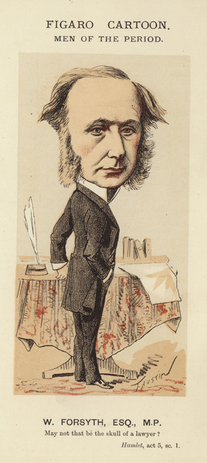 Portrait of W Forsyth (colour litho)