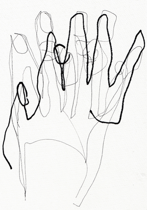 Psyco Hand, 2017 (pen and marker on paper)