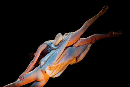 Joseph Caley and Jenna Roberts performing in 'Romeo and Juliet'