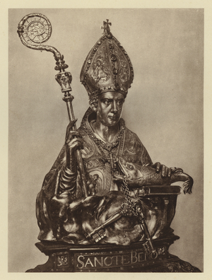 Munchen, Bennobuste (b/w photo)