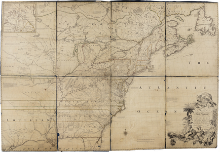 A Map of the British and French Dominions in North America by Mitchell, 1755 (print (engraved))