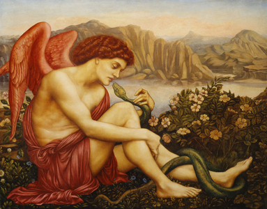Angel with Serpent, 1870s (oil on canvas)