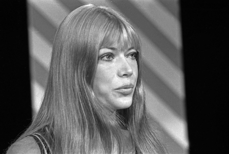 German singer and actress Katja Ebstein doing rehearsals for a German TV show, Hamburg 1972