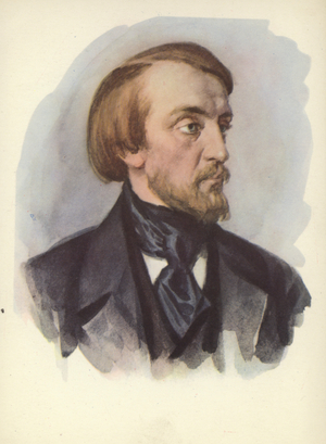 Vissarion Belinsky, Russian literary critic and philosopher (colour litho)