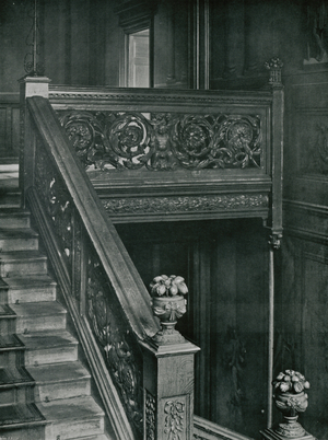 Sir John Shaw's Staircase, Eltham, Circa 1664 (b/w photo)