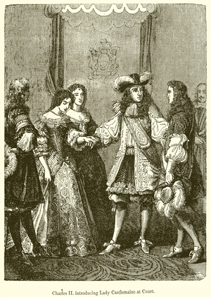 Charles II. introducing Lady Castlemaine at Court (engraving)