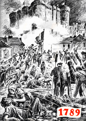 French Revolution street scene, 1789