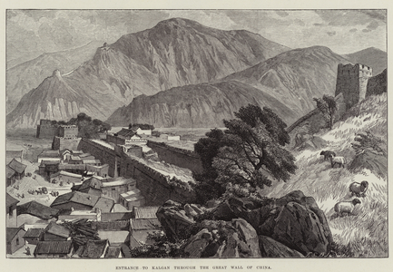 Entrance to Kalgan through the Great Wall of China (engraving)