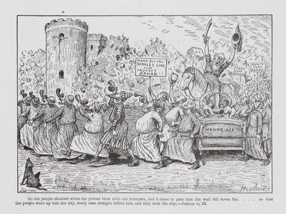 One of Watson Heston's Old Testament Stories Comically Illustrated (litho)