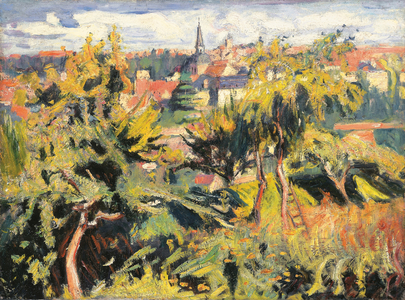 Small Town Behind Trees, 1904 (oil on canvas)