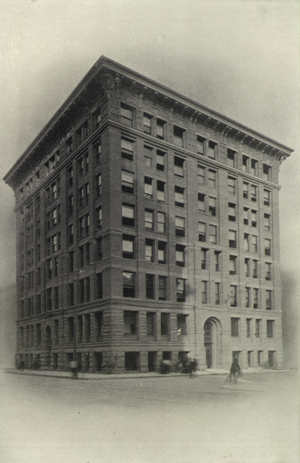 Toronto: The Continental Life Building, corner of Richmond and Bay Streets (b/w photo)