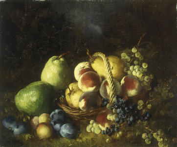 A Basket of Fruit (oil on canvas)